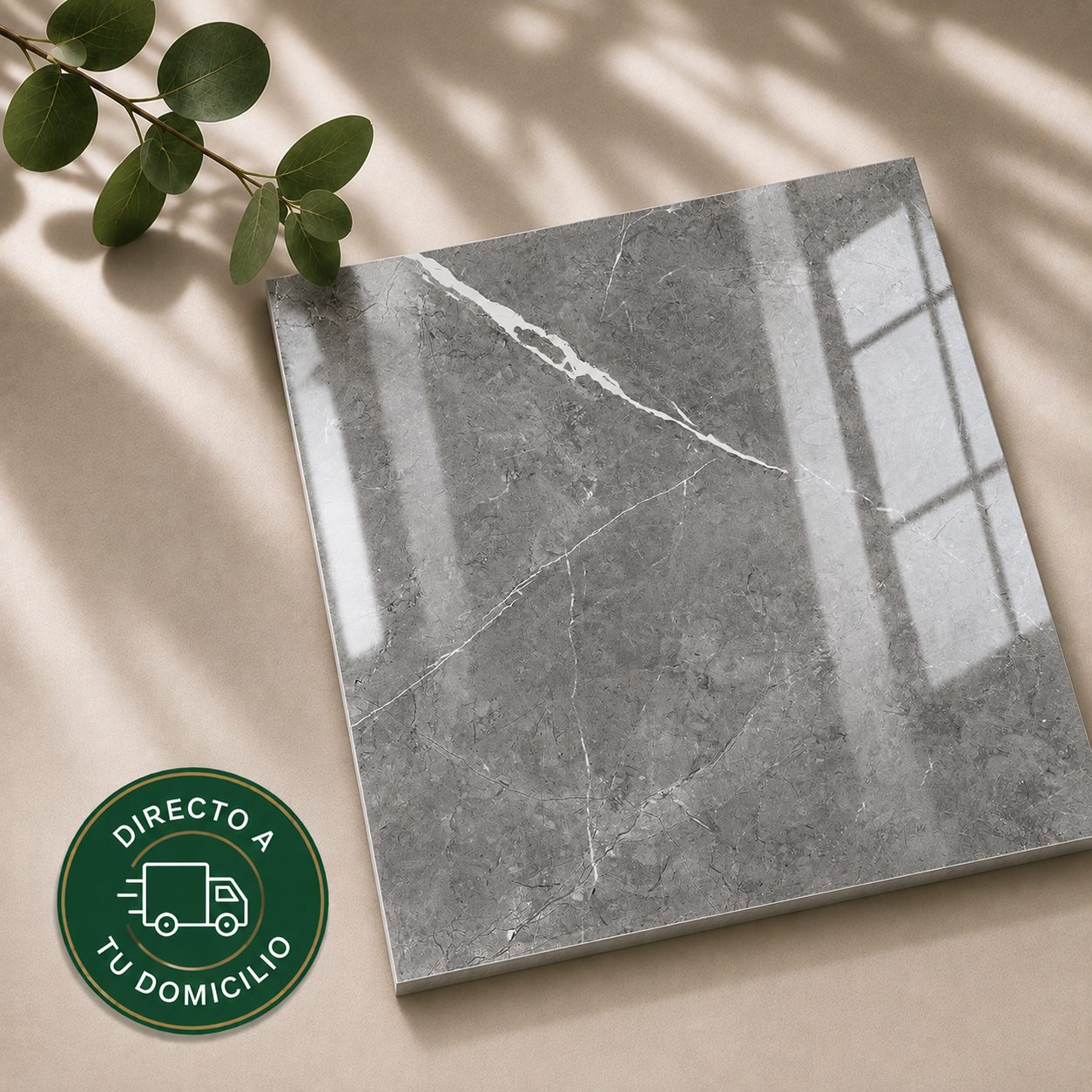 Muestra de Porcelanato Mármol Real Brillante 60x60