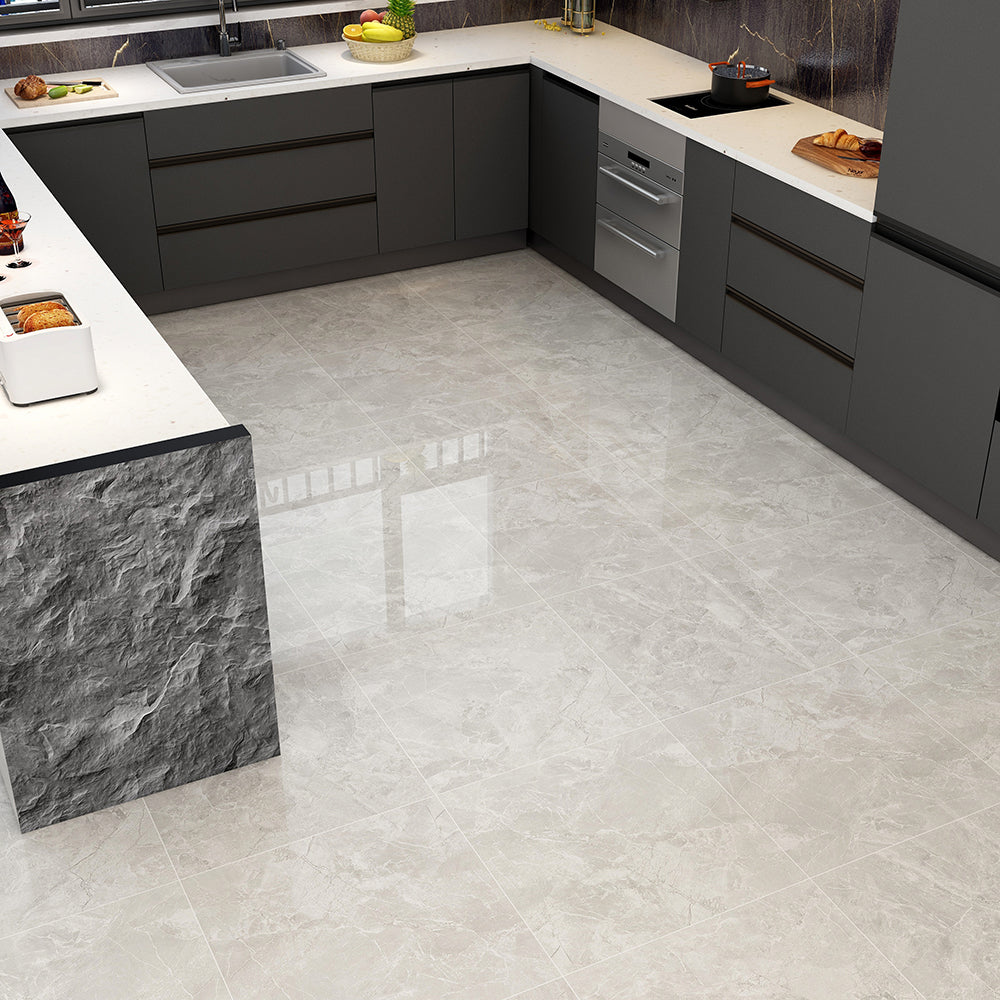 $11.900 por m²<br>Porcelanato Mármol Star Grey Brillante 60x60<br>Caja de 1.44 m²